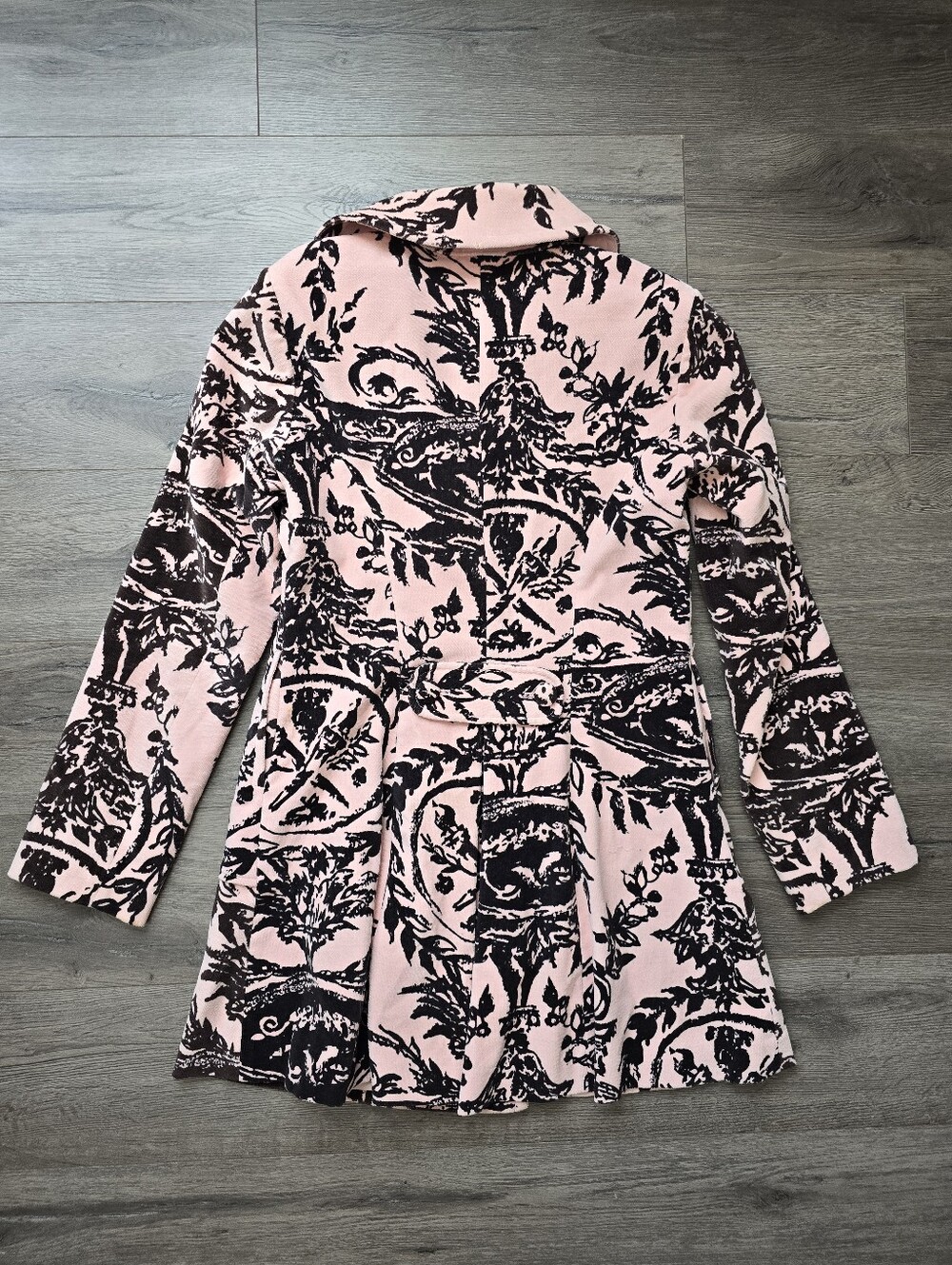 Odille for Anthropologie pink and dark brown velvet blazer Jacket Size 4 - Picture 3 of 9